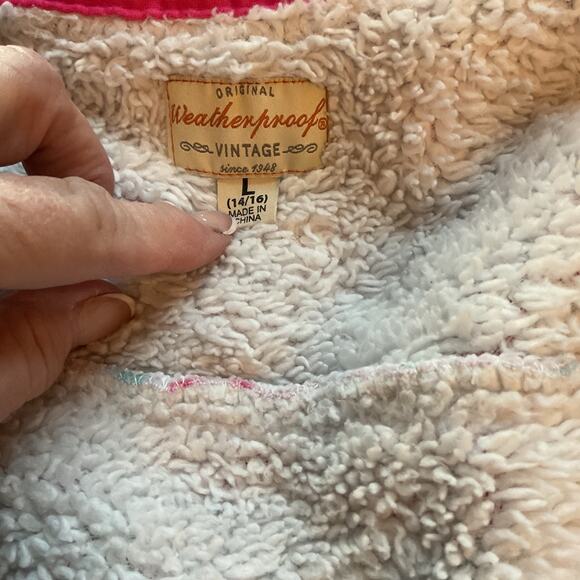 Weatherproof Pink Plaid Sherpa Lined Snap Closure Jacket Girls L(14-16) - Picture 5 of 8